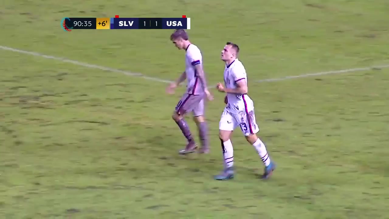 CONCACAF NL El Salvador Vs USA Jordan Morris Goal in 90 min, Score 1:1