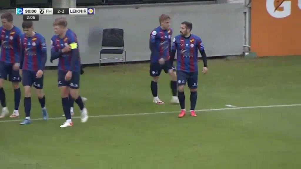 ICE PR Hafnarfjordur Vs Leiknir Reykjavik  Goal in 93 min, Score 2:2