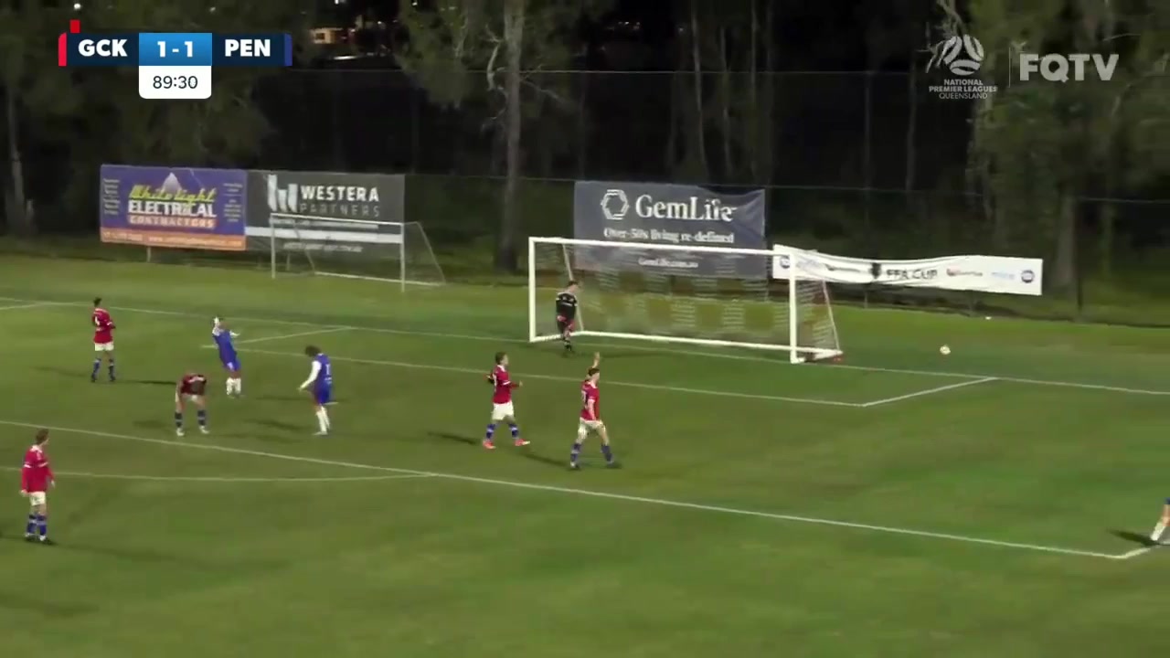 AUS QSL Gold Coast Knights Vs Peninsula Power  Goal in 90 min, Score 2:1