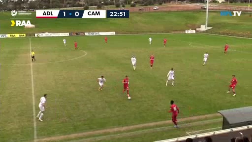 AUS SASL Adelaide United FC (Youth) Vs Campbelltown City SC  Goal in 23 min, Score 1:1