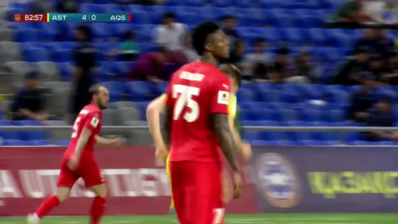 KAZ PR Lokomotiv Astana Vs FK Aksu Yuri Pertsukh Goal in 84 min, Score 5:0