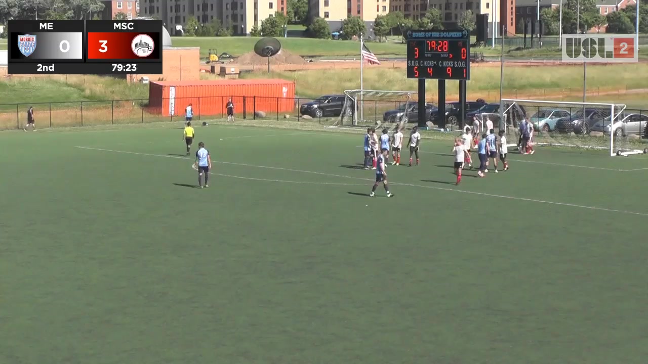 USL League 2 Manhattan SC Vs Morris Elite  Goal in 80 min, Score 3:1