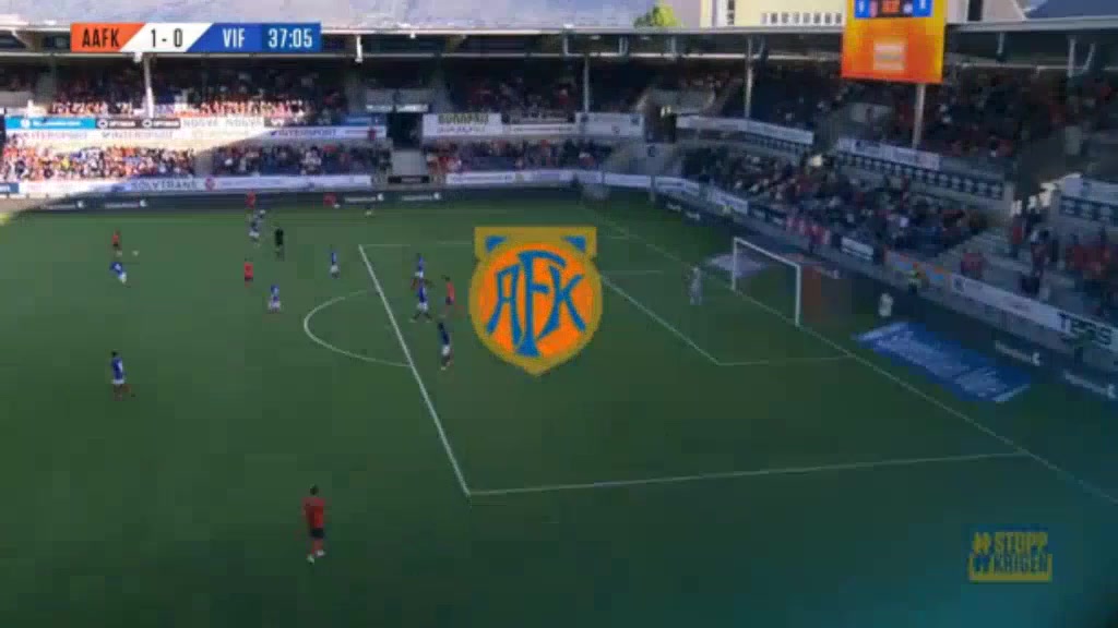 NOR D1 Aalesund FK Vs Valerenga 36 ทำประตู Sigurd Haugen ประตู, ทำคะแนน 1:0