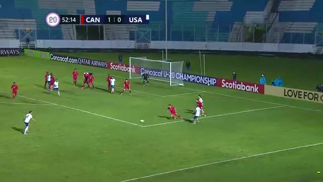 CNCF U20Q Canada U20 Vs USA U20 52 ทำประตู  ประตู, ทำคะแนน 1:1