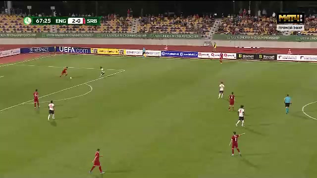 UEFA U19 England U19 Vs Serbia U19 Carney Chukwuemeka Goal in 69 min, Score 3:0