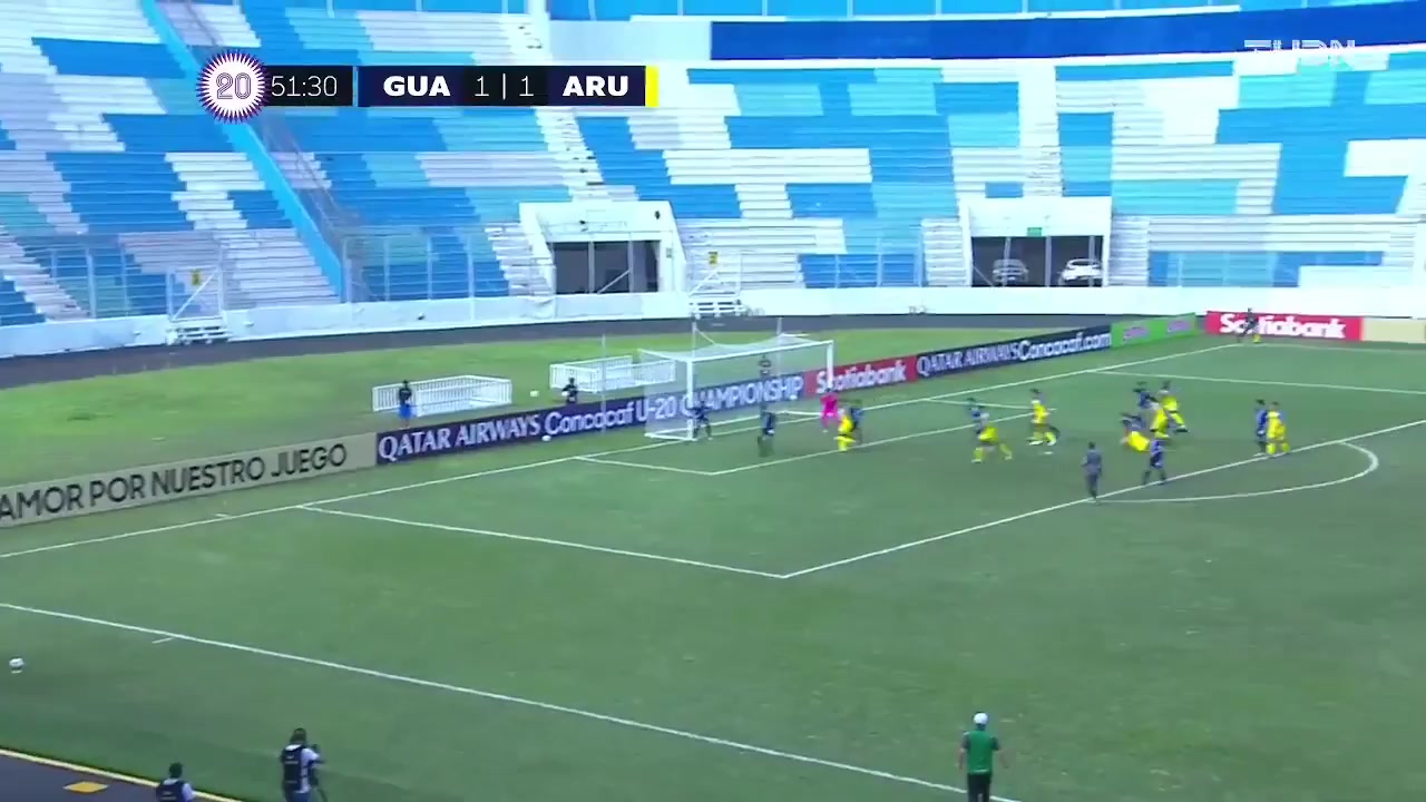 CNCF U20Q Guatemala U20 Vs ArubaU20  Goal in 53 min, Score 2:1