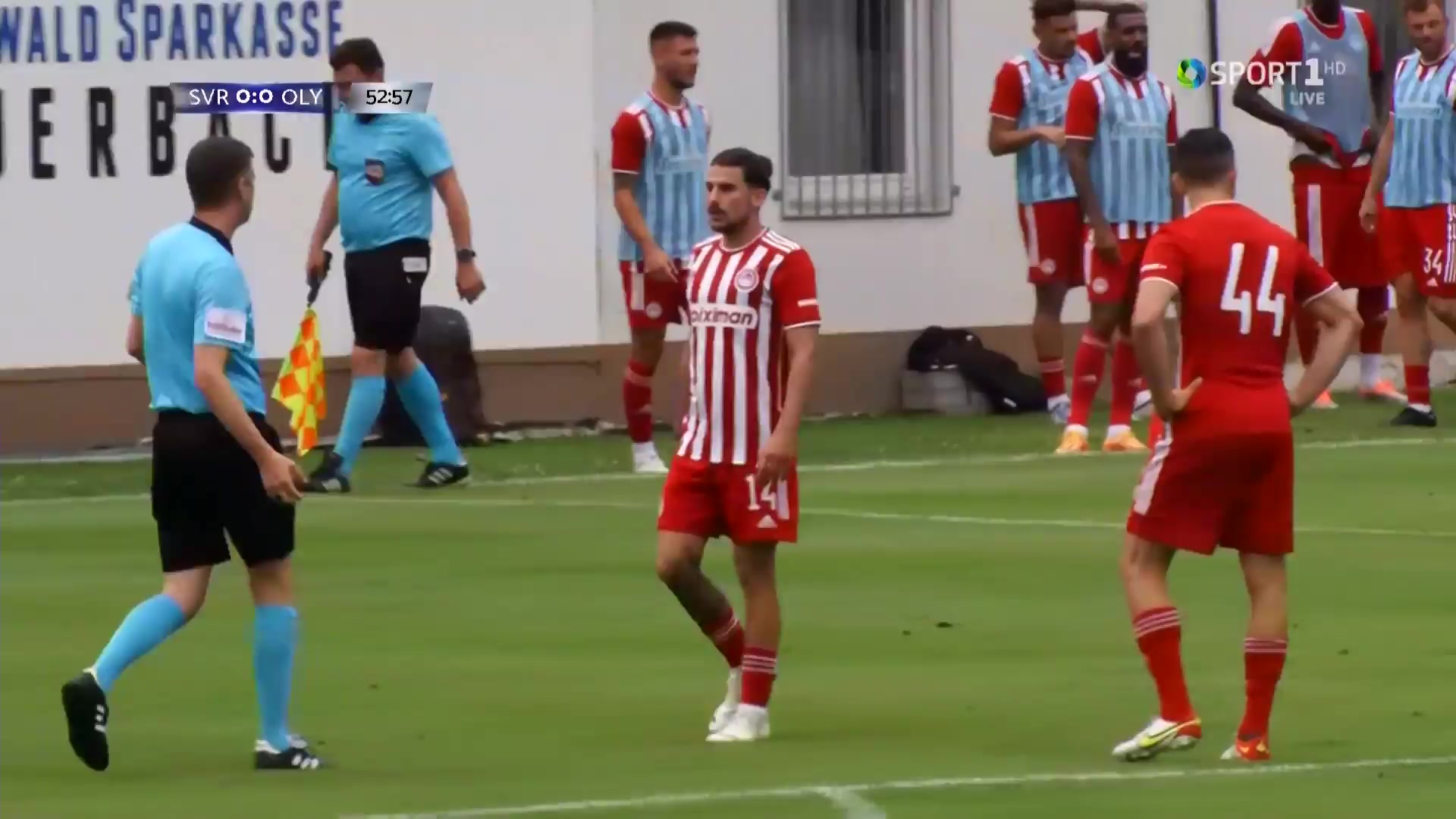 41 SV Ried Vs Olympiakos Piraeus 54 skor gol , skor 1:0