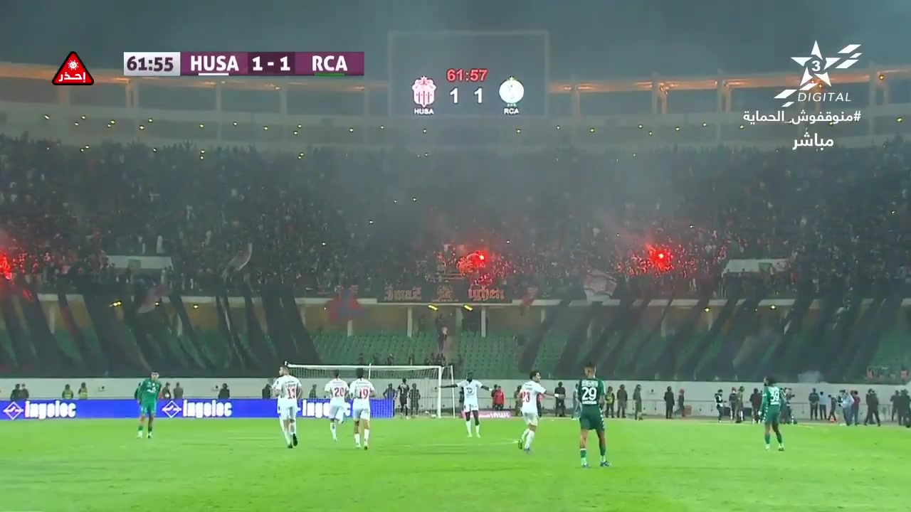 MAR D1 Hassania Agadir Vs Raja Casablanca Atlhletic  Goal in 62 min, Score 1:1