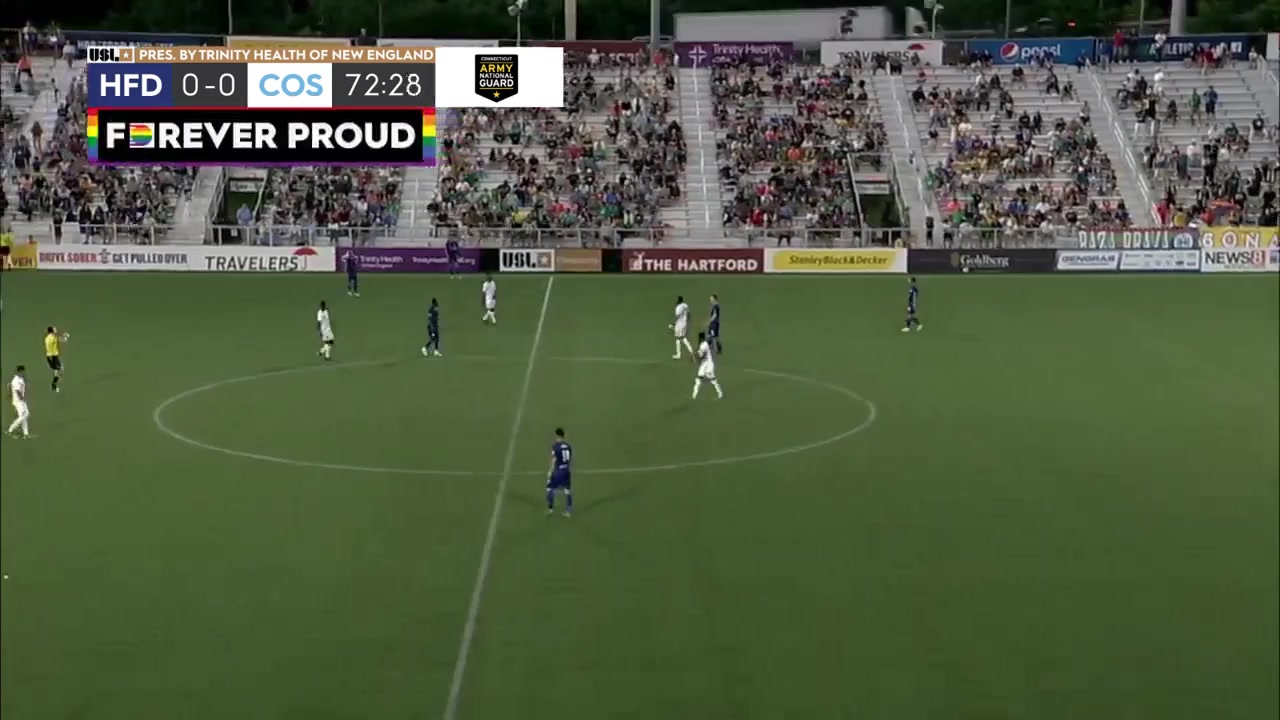 USL CH Hartford Athletic Vs Colorado Springs Switchbacks FC 73 ทำประตู  ประตู, ทำคะแนน 1:0