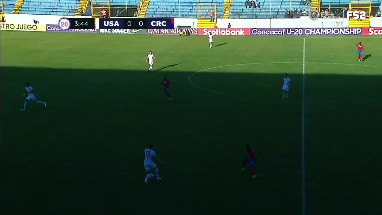 CNCF U20Q USA U20 Vs Costa Rica U20  Goal in 4 min, Score 1:0