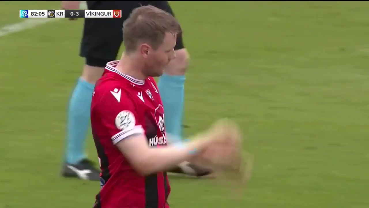 ICE PR KR Reykjavik Vs Vikingur Reykjavik Halldor Smari Sigurdsson Goal in 82 min, Score 0:3