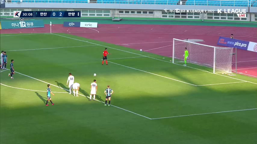 KOR D2 Ansan Greeners FC Vs FC Anyang Kim Kyung Joon Goal in 30 min, Score 1:2