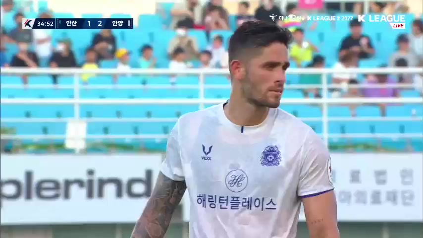 KOR D2 Ansan Greeners FC Vs FC Anyang  Goal in 34 min, Score 1:3