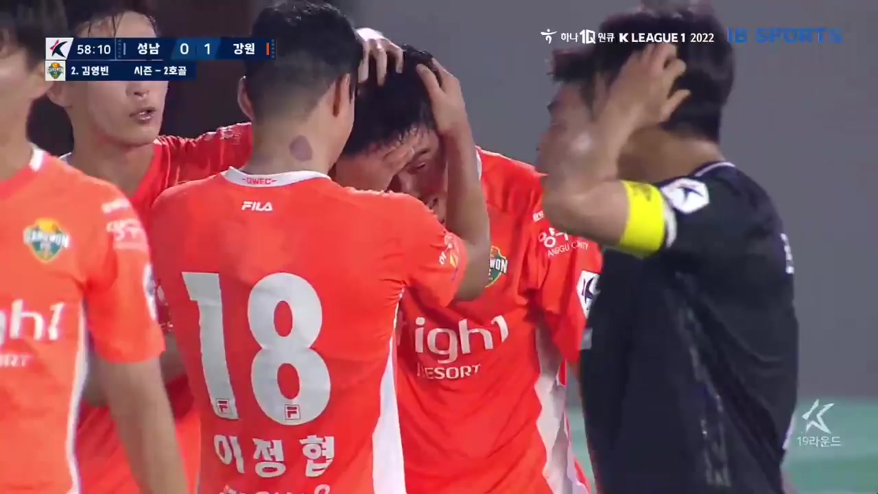 15 Seongnam FC Vs Gangwon FC 58 skor gol Young-Bin Kim, skor 0:1