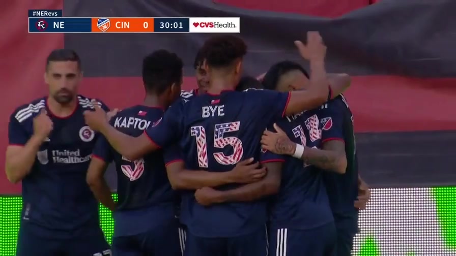 MLS New England Revolution Vs FC Cincinnati 29 ทำประตู  ประตู, ทำคะแนน 1:0