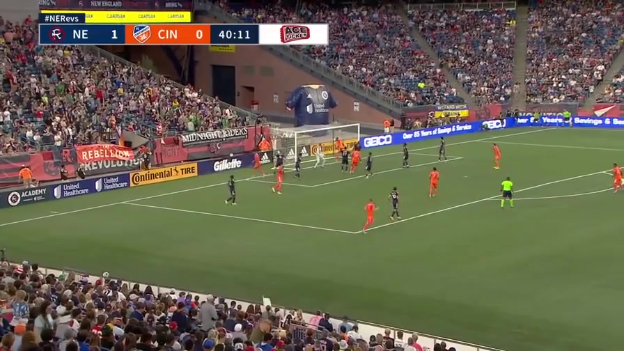 MLS New England Revolution Vs FC Cincinnati 39 ทำประตู  ประตู, ทำคะแนน 1:1