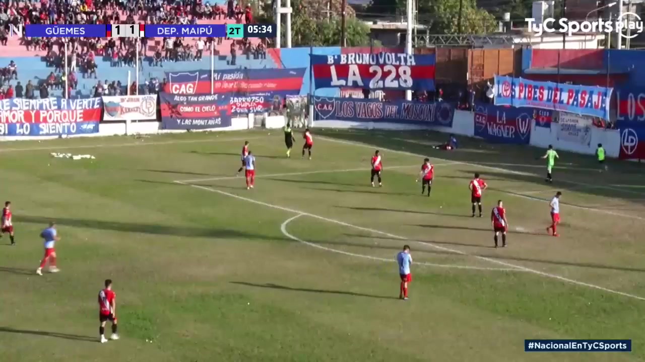 ARG D2 Club Atletico Guemes Vs Deportivo Maipu 51 phút Nicolas RetamarVào, ghi bàn 2:1