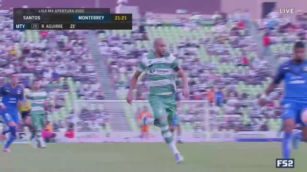 140 Santos Laguna Vs Monterrey 20 skor gol Rodrigo Aguirre, skor 0:2