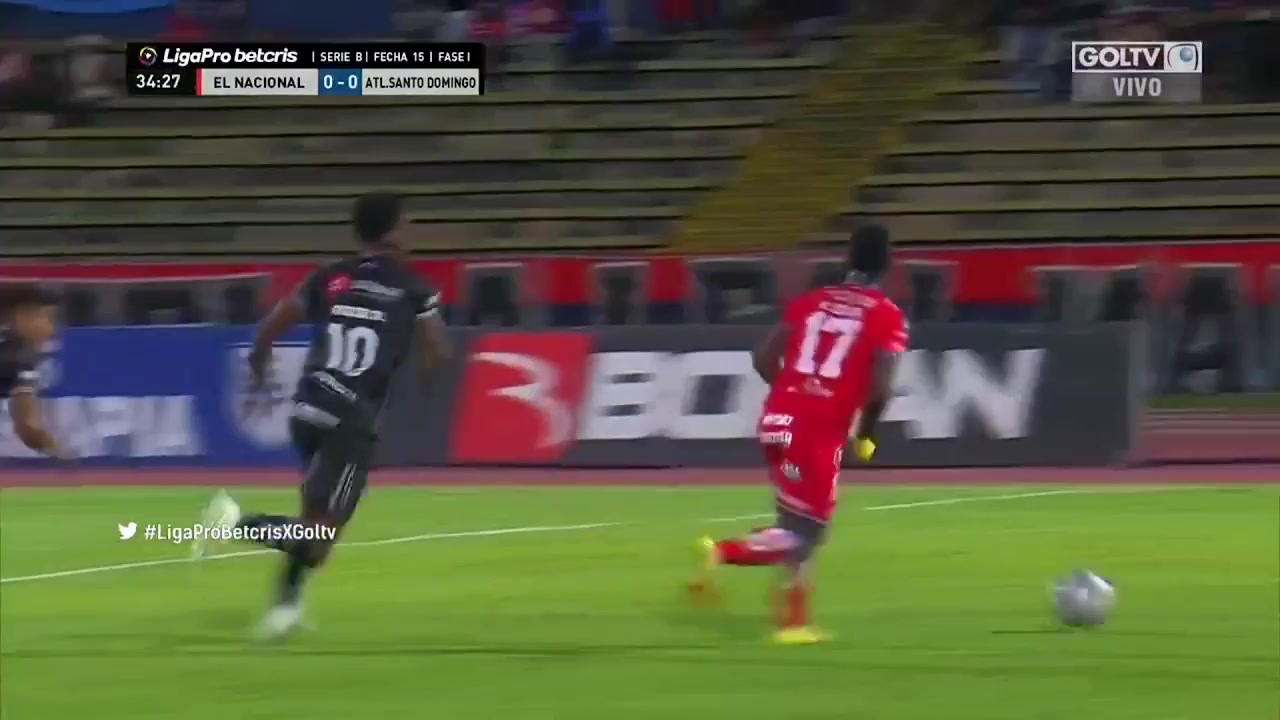 EC D2 CD El Nacional Vs Atletico Santo Domingo Frank Obando Goal in 35 min, Score 1:0