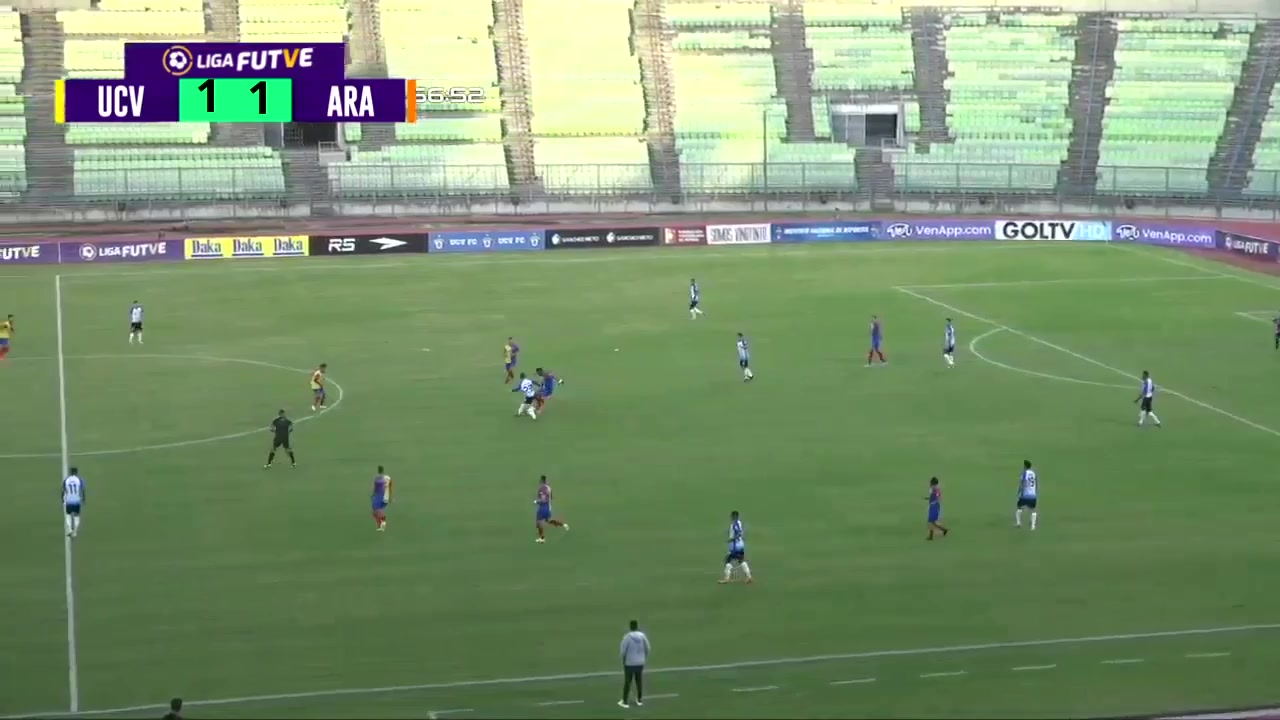 VEN D1 Universidad Central de Venezuela Vs Aragua FC 71 phút Cesar UrpinVào, ghi bàn 2:1