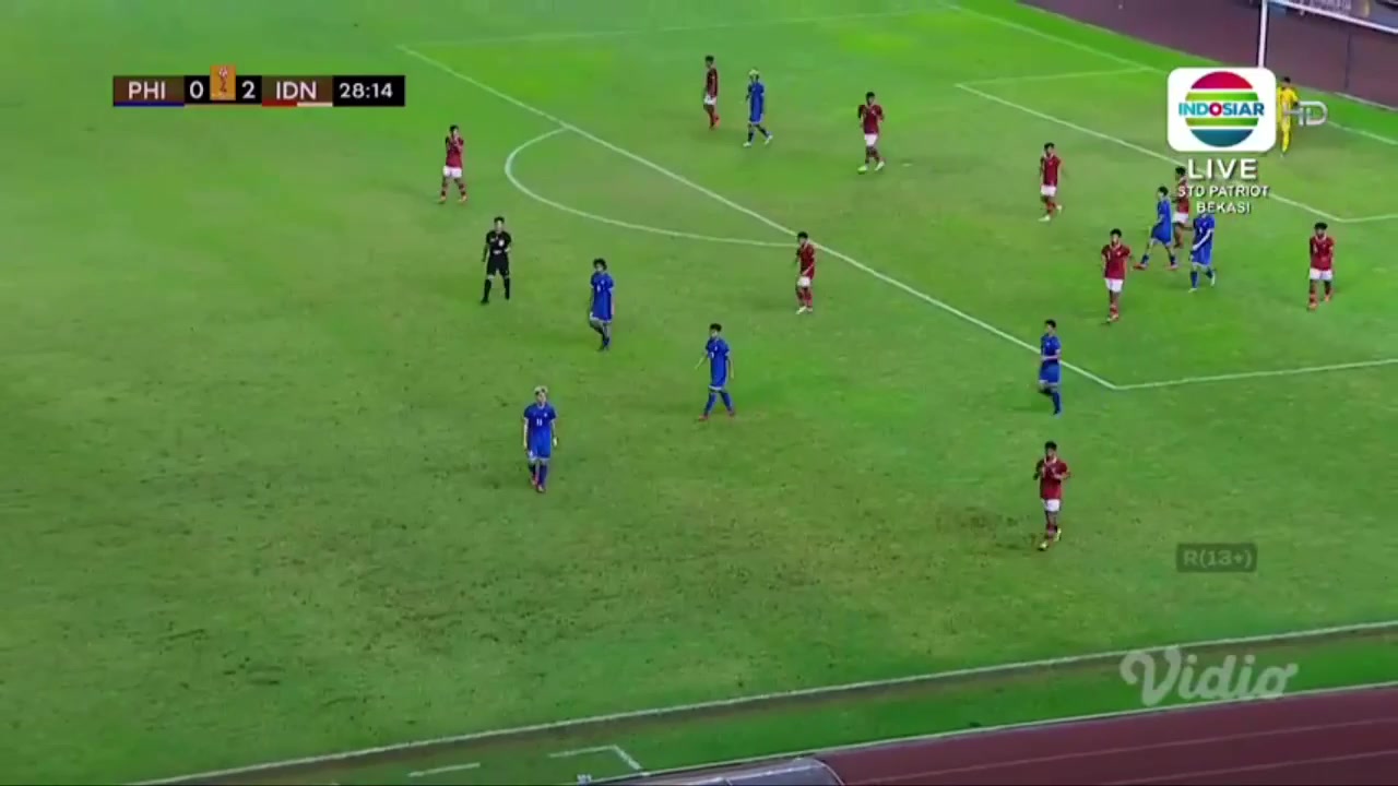 AFF U19 Philippines U19 Vs Indonesia U19 28 phút Vào, ghi bàn 1:2