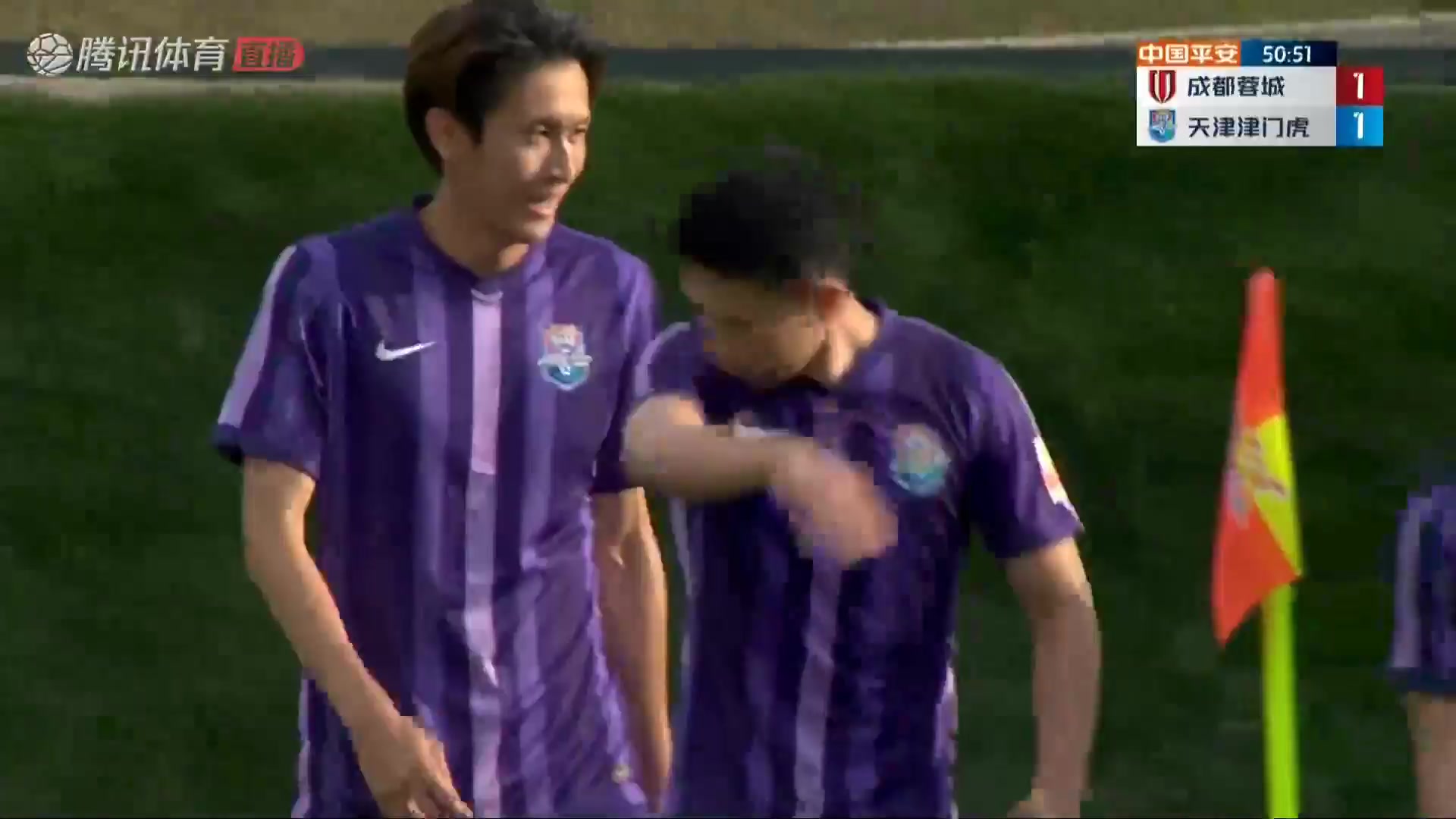 CHA CSL Chengdu Better City FC Vs Tianjin Tigers 52 ทำประตู Ba Dun ประตู, ทำคะแนน 1:1