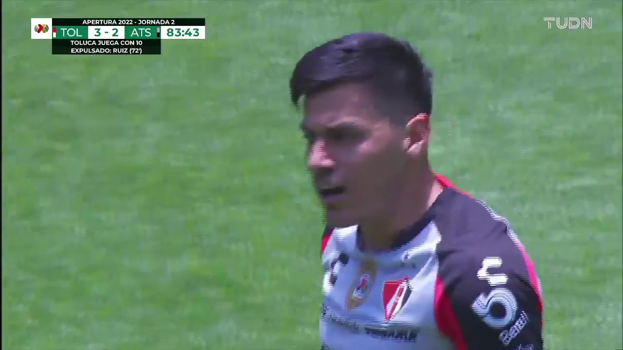 MEX D1 Toluca Vs Atlas Aldo Paul Rocha Gonzalez Goal in 85 min, Score 3:2