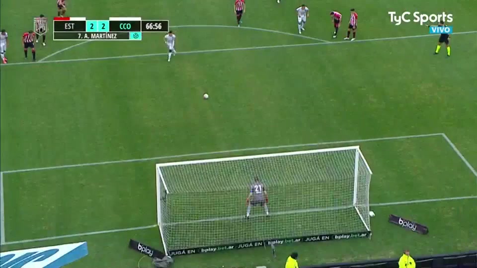 ARG D1 Estudiantes La Plata Vs Central Cordoba SDE Silvio Alejandro Martinez Goal in 68 min, Score 2:2