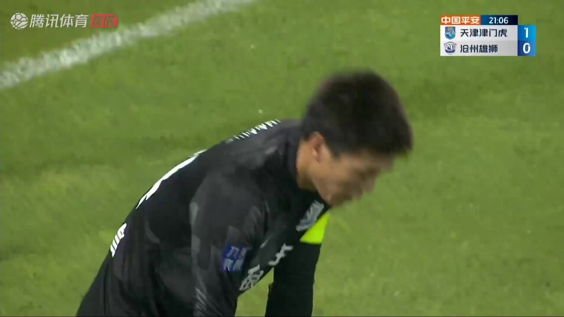 CHA CSL Tianjin Tigers Vs Cangzhou Mighty Lions Zhao Yingjie Goal in 21 min, Score 1:0