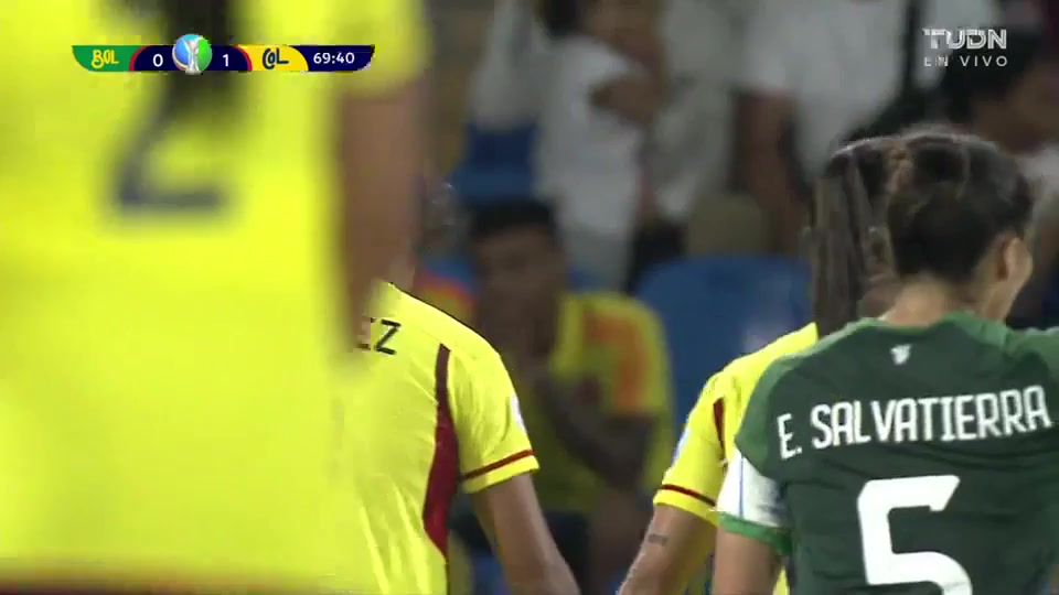 CON W Bolivia (w) Vs Colombia (w)  Goal in 71 min, Score 0:2