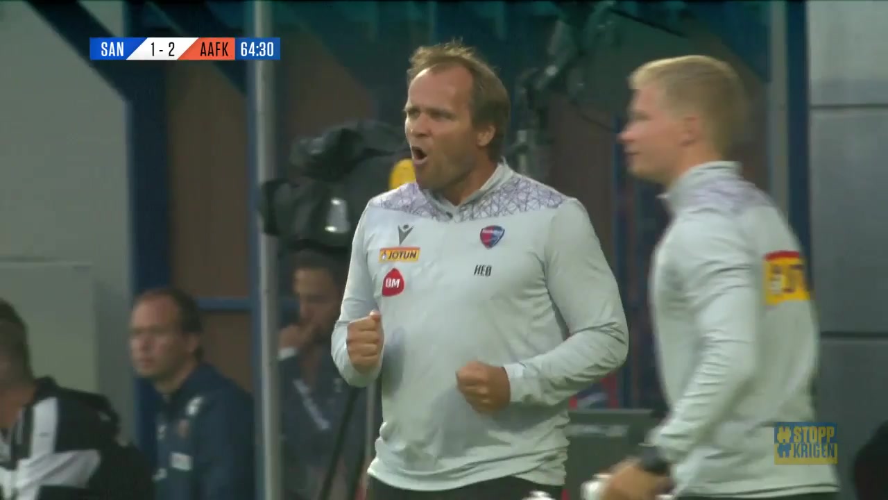 22 Sandefjord Vs Aalesund FK 64 skor gol , skor 2:2