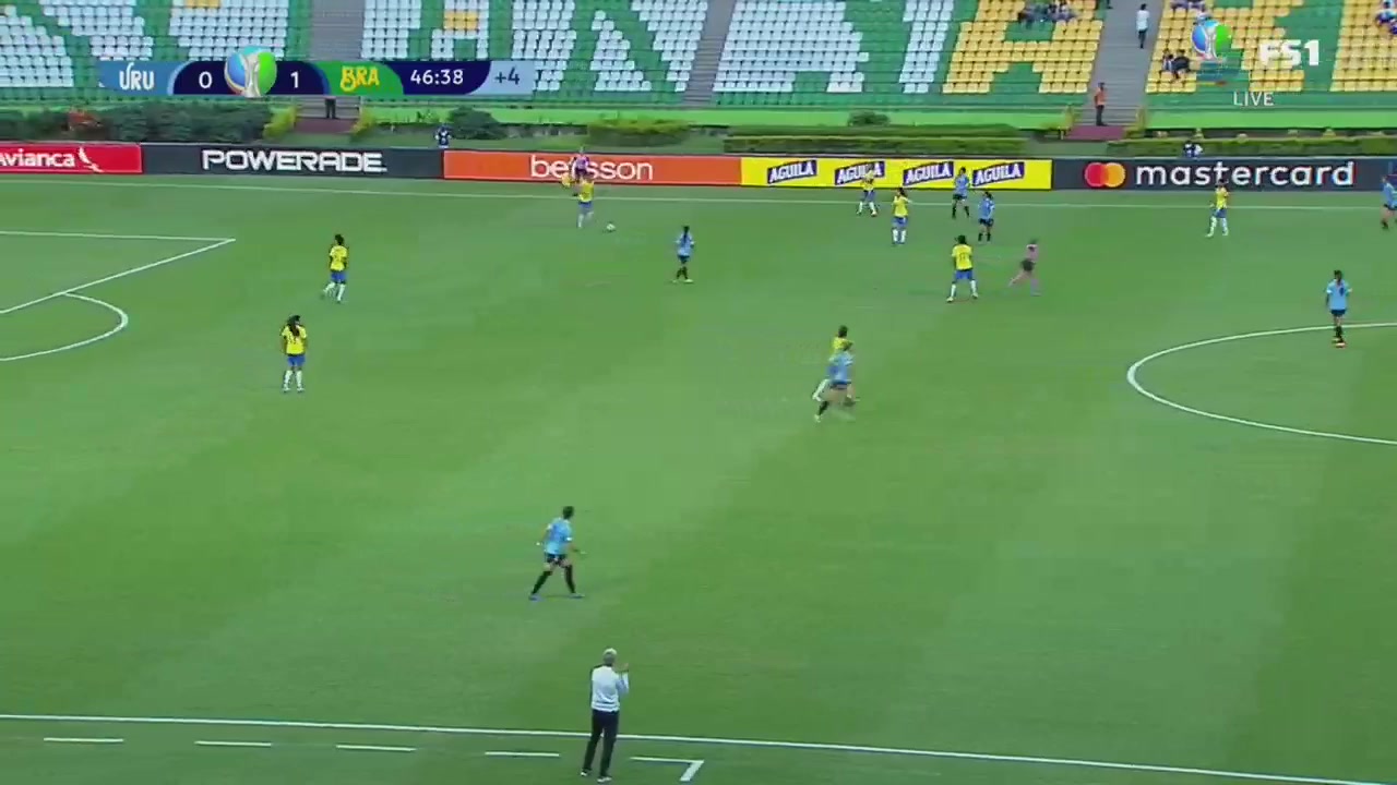 CON W Uruguay (w) Vs Brazil (w)  Goal in 45+ min, Score 0:2