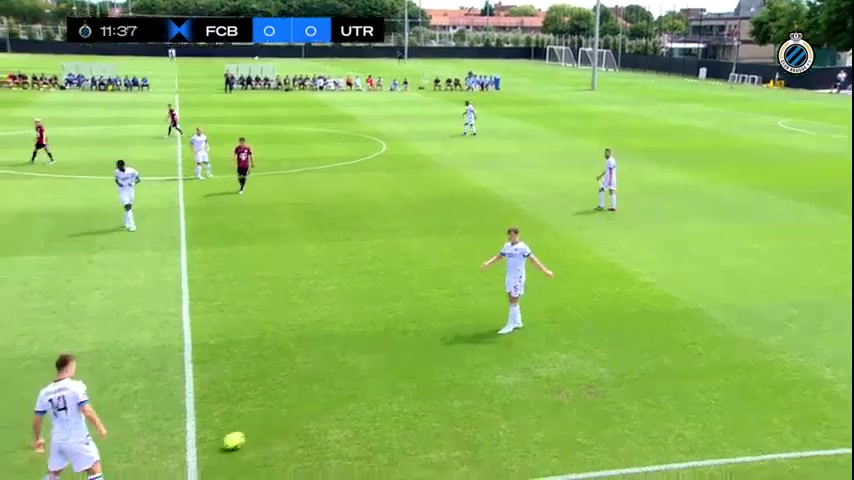 INT CF Club Brugge Vs FC Utrecht 12 phút Noa LangVào, ghi bàn 1:0