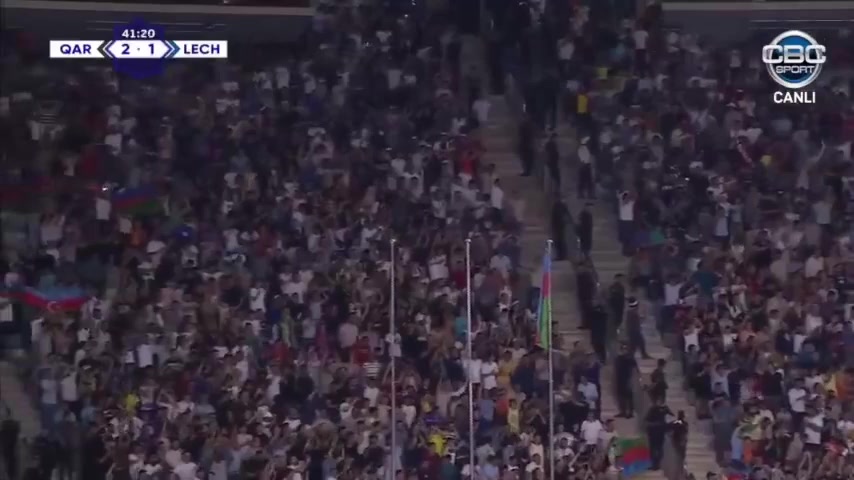 UEFA CL Qarabag Vs Lech Poznan 40 phút Vào, ghi bàn 2:1