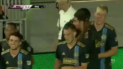 MLS Inter Miami CF Vs Philadelphia Union 65 ทำประตู Cory Burke ประตู, ทำคะแนน 0:2