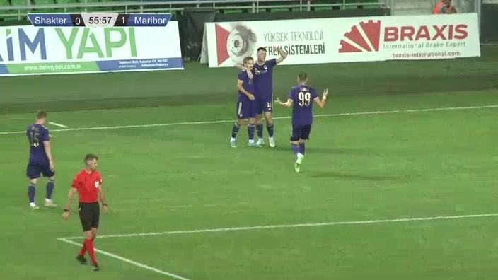 UEFA CL Shakhter Soligorsk Vs Maribor Roko Baturina Goal in 57 min, Score 0:2