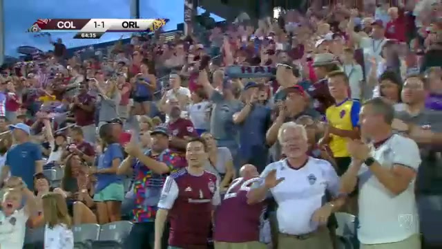 MLS Colorado Rapids Vs Orlando City 66 ทำประตู Gyasi Zardes ประตู, ทำคะแนน 1:1