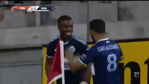 MLS FC Cincinnati Vs Vancouver Whitecaps 83 ทำประตู Cristian Andres Dajome Arboleda ประตู, ทำคะแนน 2:2