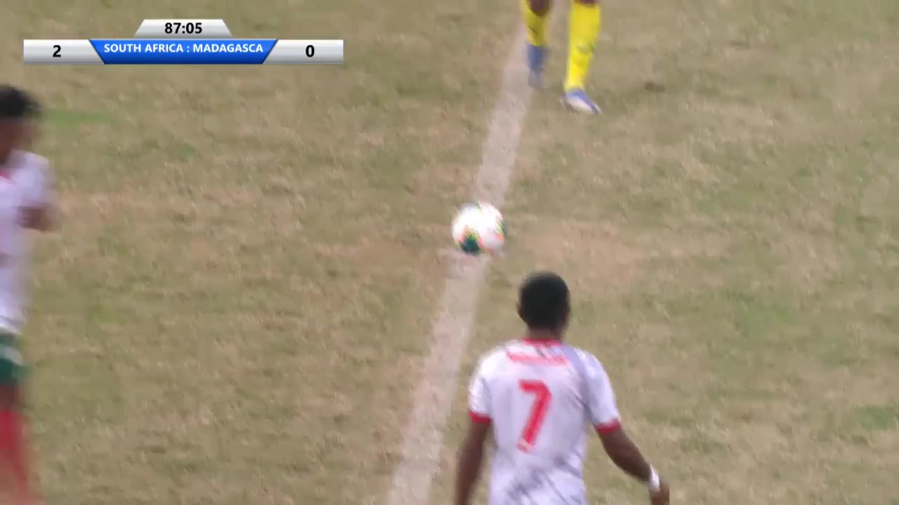 SACC Madagascar Vs South Africa Razafidranaivo K. Goal in 88 min, Score 1:2