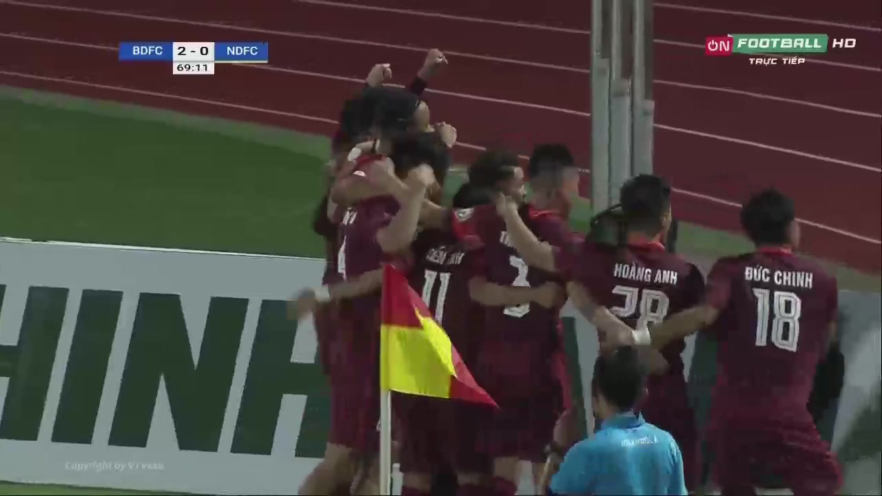 766 Binh Dinh Vs Nam Dinh FC 69 skor gol Ho Tan Tai, skor 2:0