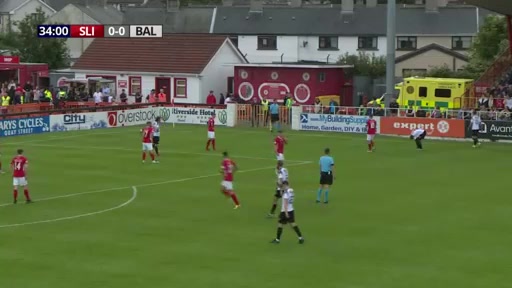 UEFA ECL Sligo Rovers Vs Bala Town F.C.  Goal in 34 min, Score 0:1