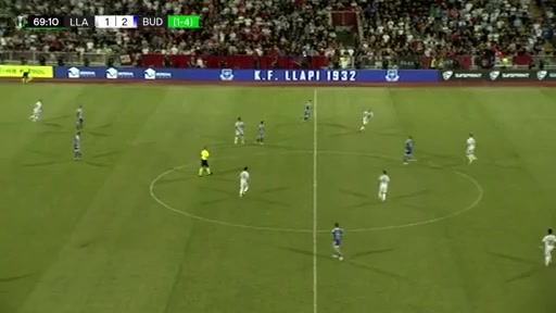 UEFA ECL KF Llapi Vs FK Buducnost Podgorica  Goal in 71 min, Score 2:2