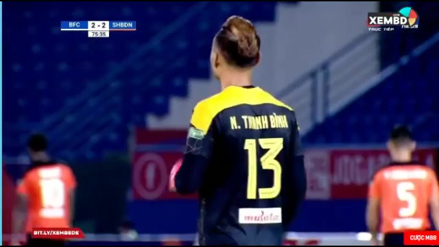 766 Becamex Binh Duong Vs SHB Da Nang 76 skor gol Nguyen Trung Tin, skor 2:2