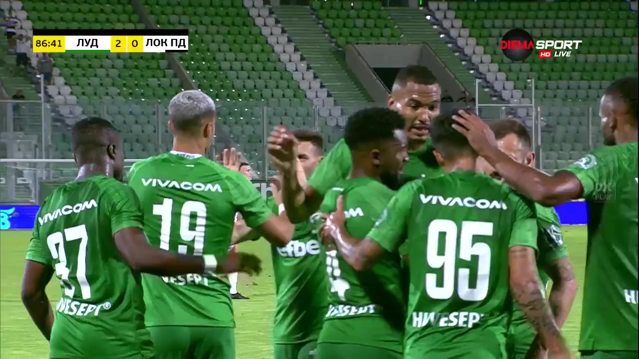 BUL D1 Ludogorets Razgrad Vs Lokomotiv Plovdiv Cauly Oliveira Souza Goal in 87 min, Score 2:0