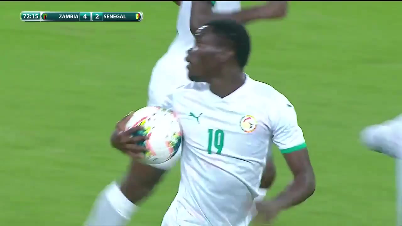 SACC Zambia Vs Senegal Bassene P. V. Goal in 73 min, Score 4:2