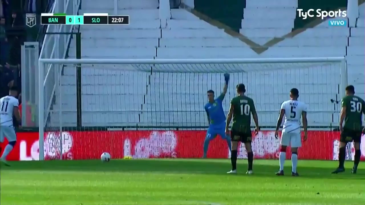 ARG D1 Banfield Vs San Lorenzo Adam Bareiro Goal in 22 min, Score 0:1