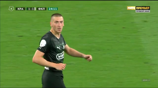 10 FC Krasnodar Vs Fakel 24 skor gol Alexey Ionov, skor 1:1