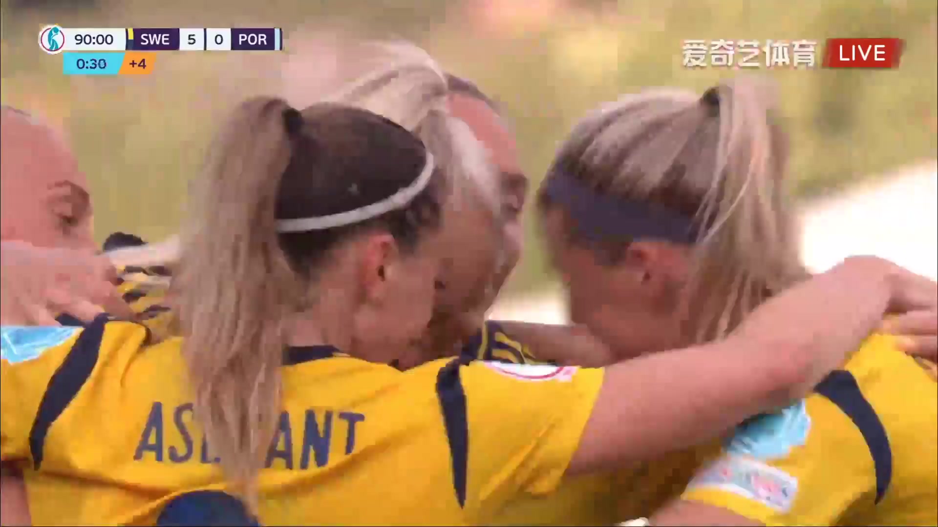 UEFACW Sweden (w) Vs Portugal (w) Stina Blackstenius Goal in 91 min, Score 5:0