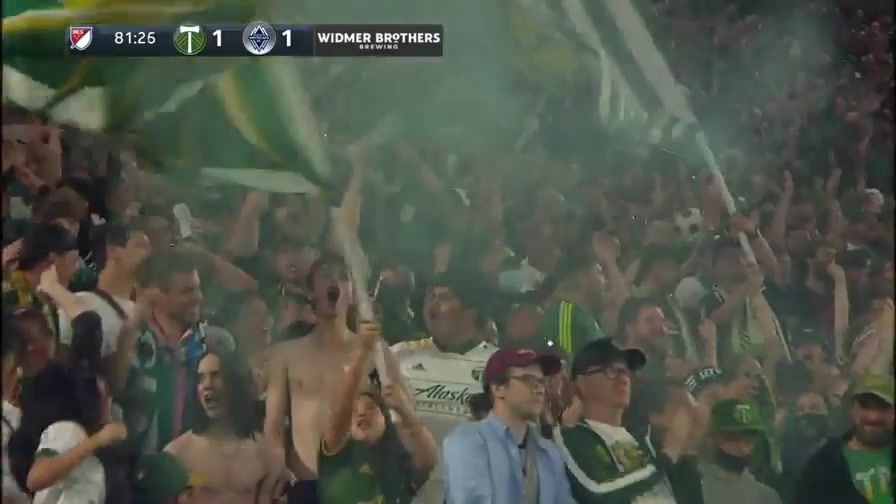 MLS Portland Timbers Vs Vancouver Whitecaps 83 ทำประตู Felipe Andres Mora Aliaga ประตู, ทำคะแนน 1:1