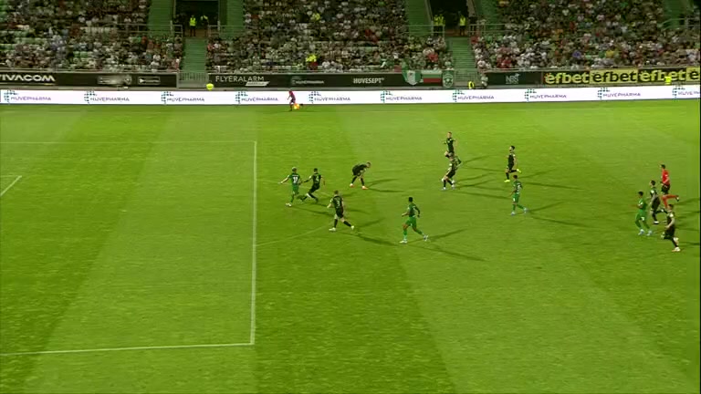 UEFA CL Ludogorets Razgrad Vs Shamrock Rovers  Goal in 36 min, Score 3:0